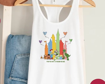 Toy Story Racerback, Disney Castle Toy Story Tank Top, You've Got A Friend In Me Racerback, Toy Story Characters Tank, Disney World Tank Top