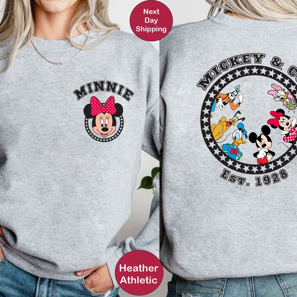 Vintage Mickey & Co Est 1928 Sweatshirt, Mickey And Friends Sweatshirt, Custom Disney, Disney Trip Shirt, Disney Family Matching Sweatshirts Teeplaza Design