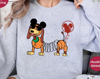 Toy Story Slinky Dog Sweatshirt, Disney Toy Story Sweater, Mickey Ears Slinky Dog Hoodie, Disney Birthday Gifts, You've Got Friend in Me Tee