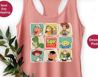 Retro Disney Toy Story Racerback, Vintage Toy Story Character, Matching Tank, Jessie And Buzz Shirts, Disney Racerback, Disneyland Trip Tank