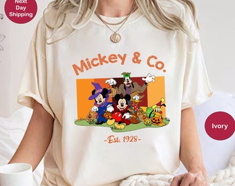 Comfort Colors Disney Mickey Halloween Shirt, Trick or Treat Candy Tee, Mickey Co Shirt, Mickeys Not So Scary Party Shirts, Halloween Family