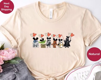 Disney Star Wars T-Shirt, Star Wars Mickey Balloon Shirt, Disney Shirt, Star Wars Characters T-Shirt, Mickey Mouse Shirt, Disney Gifts Shirt