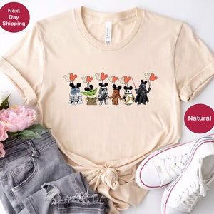 Disney Star Wars T-Shirt, Star Wars Mickey Balloon Shirt, Disney Shirt, Star Wars Characters T-Shirt, Mickey Mouse Shirt, Disney Gifts Shirt