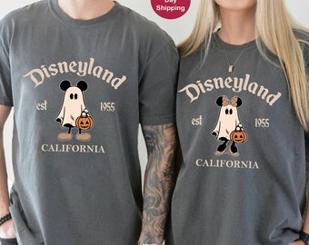 Comfort Colors Disneyland Halloween Ghost Shirt, Mickey Ghost Shirt, Minnie Ghost Shirt, Disneyland Halloween Shirt, Halloween Disney Couple
