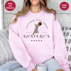Anyone Can Cook Sweatshirt, Ratatouille Sweater, Disney Remy Sweatshirt, Remy Paris Checkerboard Hoodie, Disney Sweatshirt, Cook Lovers Gift