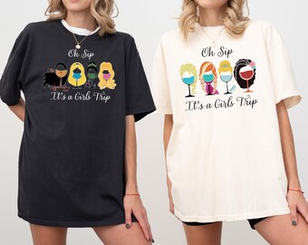 Custom Princess Drinking T-Shirt, Disney Princess Wine Glass Shirt, Princess Friends Shirt, Drinking Disney Princess Shirt, Wine Glass Shirt