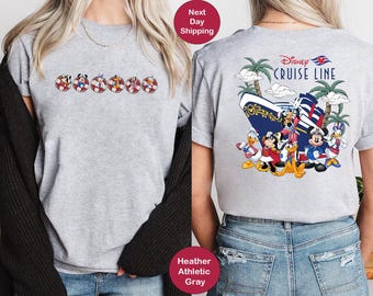 Comfort Colors Tow-Sided Disney Cruise Line Mickey And Friends T-Shirt, Disney Wish Fantasy Magic Wonder 2024 Matching Shirts, Family Cruise