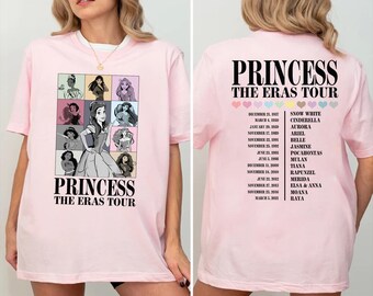 Princess Eras Tour Shirt, Disneyland Princess Tour Shirt, Princess Characters Tshirt, Girl Trip Shirt, Disneyland Tee, Oversize Princess Tee