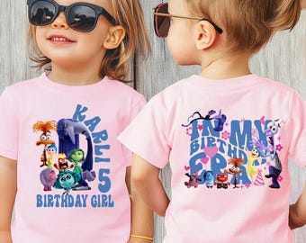 Inside Out Disneyworld Birthday Party Shirt, Birthday Boy Disney Shirt, Custom Birthday Kids, Girls Birthday Shirt, Emotions Birthday Shirts