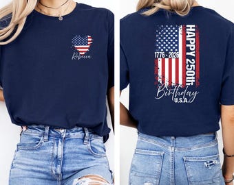 250 Years of Freedom T-Shirt, Custom 250th Birthday USA, 250th Year Gift, USA Flag Tee, 1776-2026 Top, Patriotic Tee, 250th Anniversary Tee