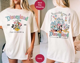 Comfort Colors Retro Disneyland California Shirt, Disneyland Est 1955 Tee, Disney Vacation Shirts, Mickey And Friends Shirt, Walt Disney Tee