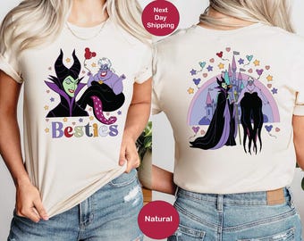 Ursula And Maleficent Besties Shirt, WDW Girls Trip Shirt, Disney Villains T-Shirt, Disney Girls Comfort Colors Tee,Bad Witches Villains Top