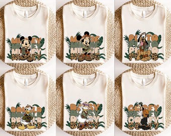 Camiseta Disney Safari de colores cómodos, camiseta Animal Kingdom, camiseta Mickey y sus amigos, camiseta sin mangas Disney Safari con espalda cruzada, sudadera Disney personalizada