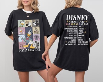 Comfort Colors Disney Eras Tour Donald Duck T-Shirt, Mickey And Friends Tee, Retro Walt Disneyworld Shirt,Disney Eras Tour Chip and Dale Tee