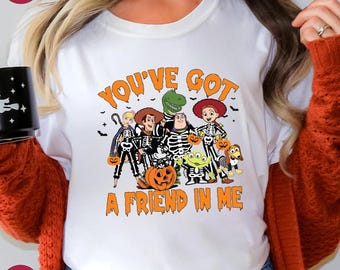 Disney Toy Story Halloween-shirt, Toy Story skelet T-shirt, Disney Halloween-shirt, Disneyland Halloween-shirt, shirt You've Got A Friend In Me