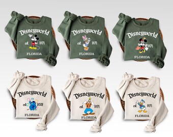 Disneyworld Est 1971 Florida Sweatshirt, Custom Disney Family Sweater, Mickey And Friends Tee, Disney Trip Sweatshirt, Custom Disneyland Tee