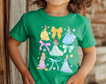 Watercolor Coquette Bows Disney Princess Racerback Tank, Disneyland Princess Girl Trip Tanktop, Princess Birthday Girl,Cinderella Belle Elsa