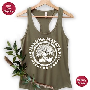 Hakuna Matata Racerback Tank Top, Animal Kingdom Tank Top, Disney Safari Racerback, König der Löwen Shirt, Animal Kingdom Hakuna Matata