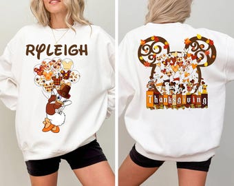 Disney Mickey And Friends Thanksgiving Sweatshirts, Thanksgiving Fall Trip, Disney Family Thanksgiving Matching Youth, Hoodie, Sweater Tee