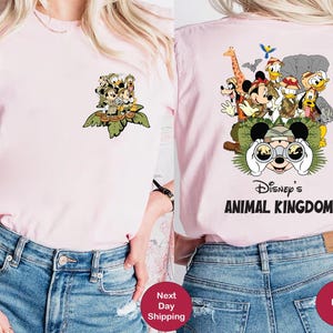 Comfort Colors Mickey And Friends Safari Shirt, Twoside Disney Animal Kingdom Shirt, Disney Family Safari Shirt, Disney Animal Kingdom Shirt