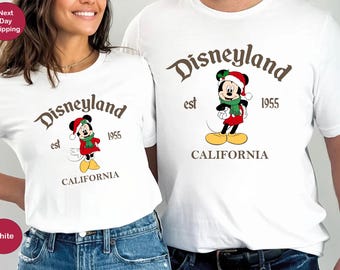 Disney Couples Mickey And Minnie Christmas Shirts, Mickey's Very Merry Xmas Party Shirt, Disneyland Vacation Shirt, Disneyland Christmas Tee