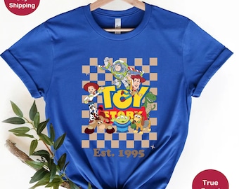 Disney Checkered Toy Story Est 1995 T-Shirt, Vintage Toy Story Characters Shirt, Disney Family Vacation 2024 Shirt, Disney Toy Story T-shirt