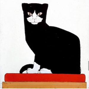 The Cat (De Kat)-Bart van der Leck, 1914/Reduction of Natural Form to Geometric Planes and Primary Colors/Geometric Abstraction/Digital Art