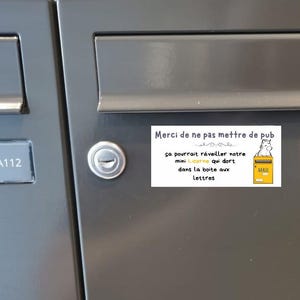 Autocollant STOP PUB pour boite aux lettres
