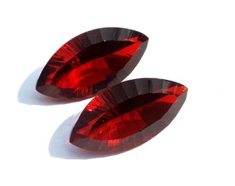 5 Matched pair of Gorgeous Item,10X10mm NATURAL RED GARNET Faceted Cut Trillion Briolettes,Best Matched Pairs