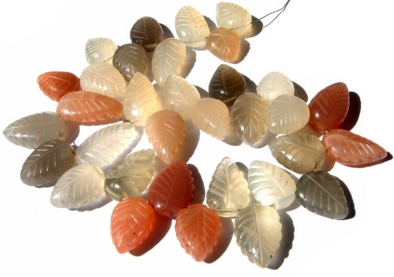Wire Wrapping 32 Pcs 8 12x9-16x9mm Natural Multi Moonstone Carved Pear Briolettes Semiprecious Gemstone DIY Jewelry Making Beads
