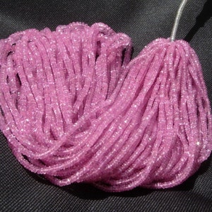 Natural Pink Sapphire Micro Faceted Rondelles - 4&quot; 2 - 3mm - Semiprecious Gemstone Beads - DIY Jewelry Making - Wire Wrapping - Beading