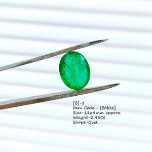 Natural Zambian Emerald: Faceted Oval Loose Gemstone, May Birthstone