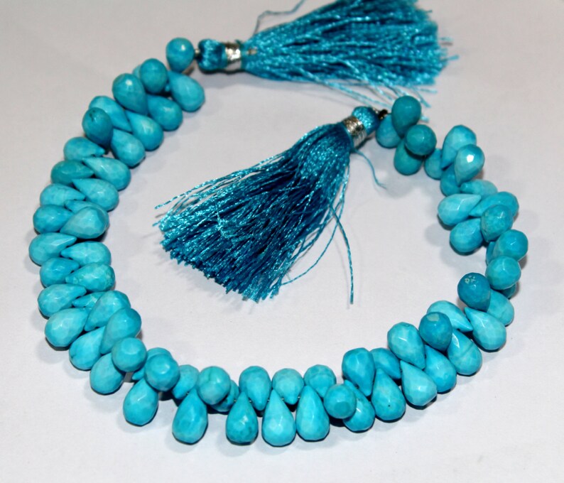 Micro faceted TURQUOISE rondelles beaded necklace wire wrapped with sterling silver wire