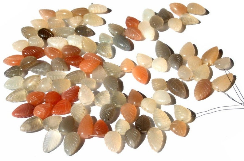 Wire Wrapping 32 Pcs 8 12x9-16x9mm Natural Multi Moonstone Carved Pear Briolettes Semiprecious Gemstone DIY Jewelry Making Beads