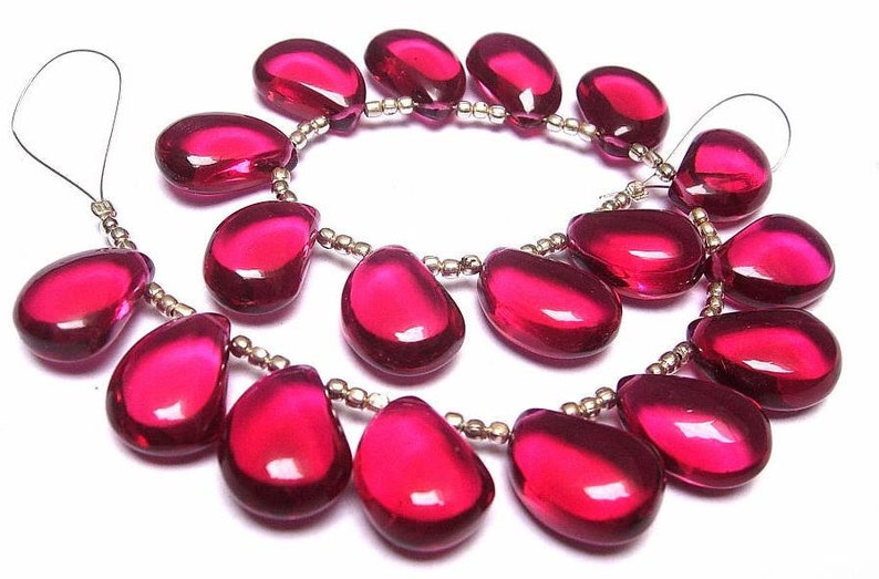 9 Pcs 16x11mm Rubelite Hot Pink Quartz Smooth Fancy Shape Etsy