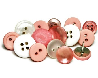 Dekorative pinke Push Pins, Push Pin Geschenk Set, Shabby Chic Vintage Buttons Pins, Geschenk für Sie, Vision Board, Inspiration Board Ideen