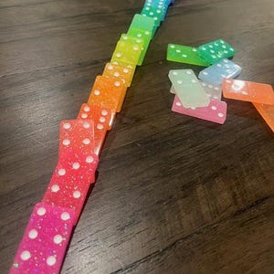 SPARKLY Rainbow Dominoes