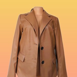 Handmade Lambskin Leather Blazer: Oversized Women's Jacket