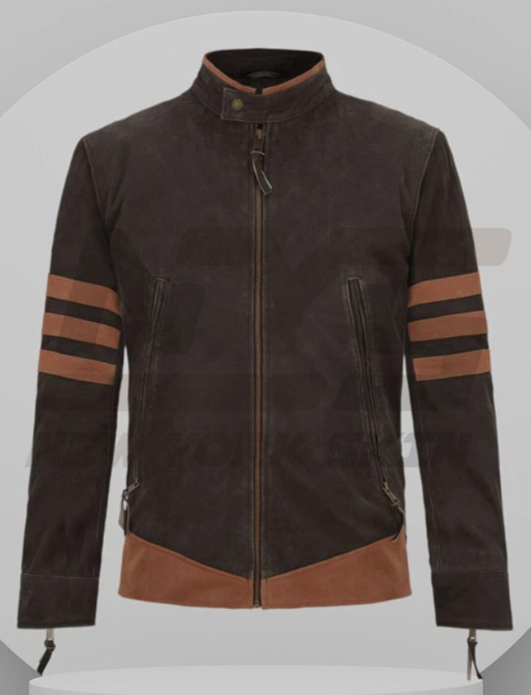 ジャケット・アウター unknown Sheepskin Leather Jacket sullen X-men Origins Wolverine Sheepskin Leather Jacket: Snuffed Finish
