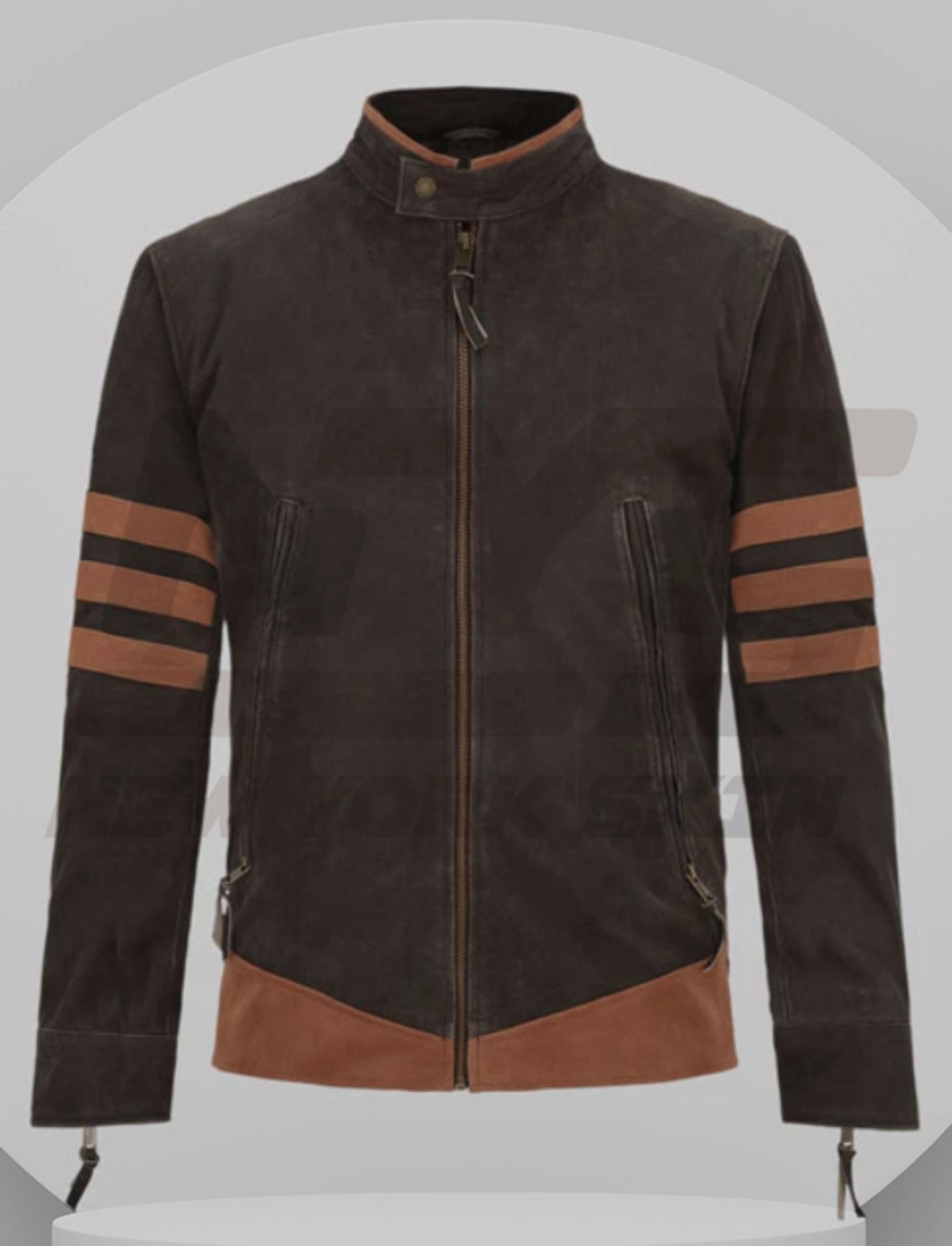 X-men Origins Wolverine Sheepskin Leather Jacket: Snuffed Finish