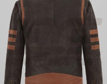 X-men Origins Wolverine Sheepskin Leather Jacket: Snuffed Finish