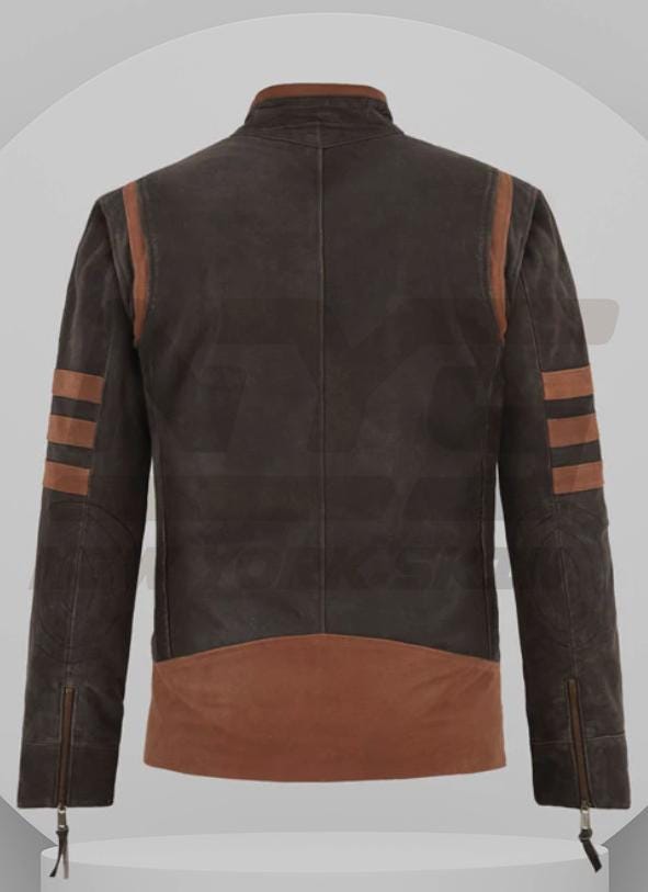 X-men Origins Wolverine Sheepskin Leather Jacket: Snuffed Finish