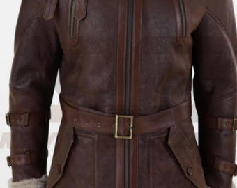 Shearling fårskinnsjacka: Herrjacka med foder och päls