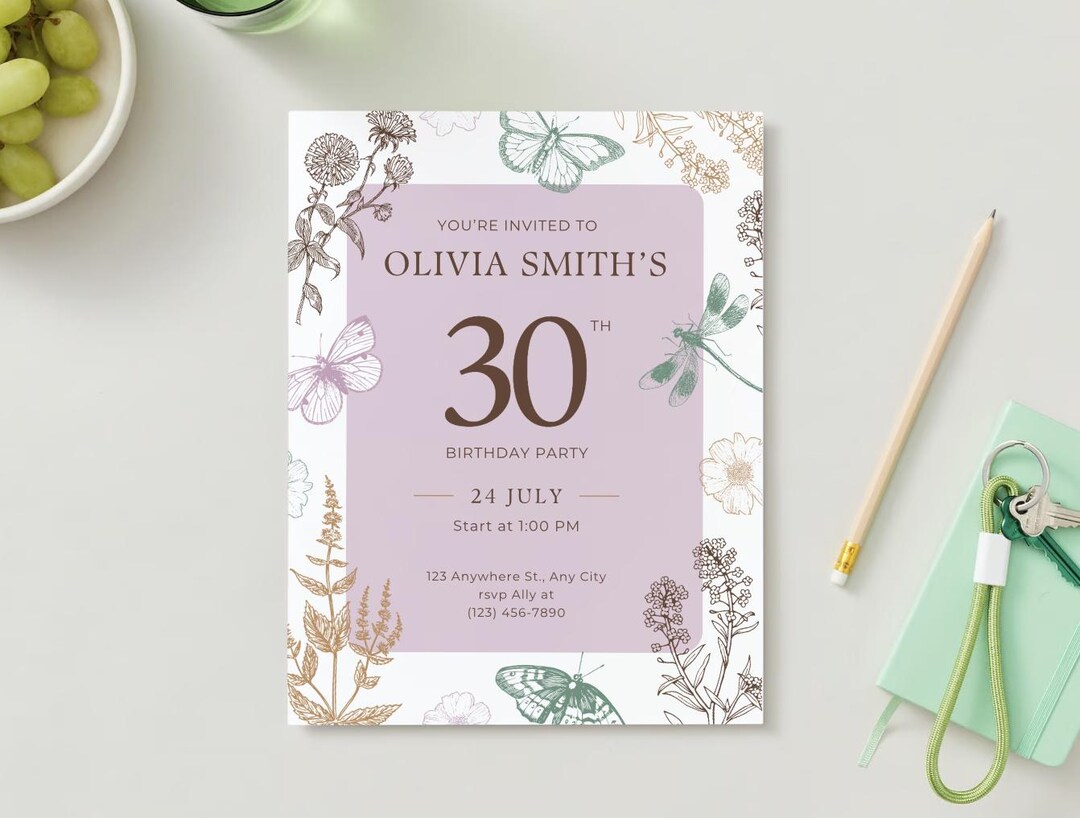 Whimsy Prom Invite Whimsy Invitation Template - Etsy