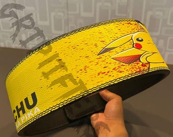 Ceinture à leviers de dynamophilie Pikachu : ceinture d'haltérophilie personnalisée pour salle de sport