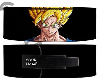 Cinturón de palanca Dragon Ball Z: Cinturón de gimnasio para levantamiento de pesas con temática de anime