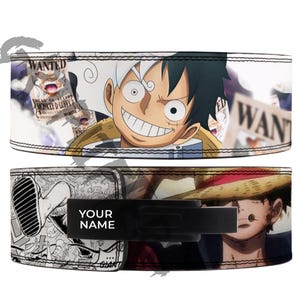 Luffy one piece Anime Powerlifting Lever Belt | Gear 5 Anime gym Belt | lever lifting belt | Powerlifting anime gym belt | Luffy Lever Belt