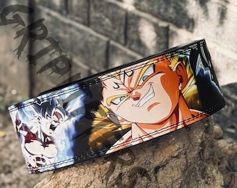 Dragon Ball Z Anime Weightlifting Belt: Handmade Leather Powerlifting Gym Belt