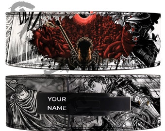 Cintura da sollevamento pesi Berserk Anime Lever: cintura da palestra in vera pelle per powerlifting.