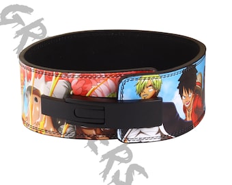 Luffy Anime Powerlifting Lever Belt: Gear 5 Gym Belt, puur leer